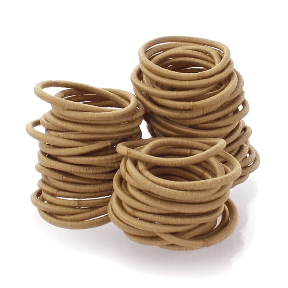 Small Elastic Ponytail Hair Bands Natural 20pcs