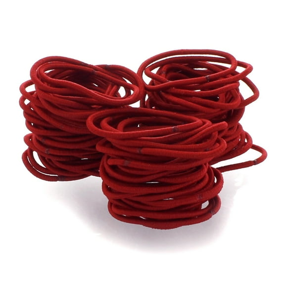 Small Elastic Ponytail Hair Bands Red 20pcs