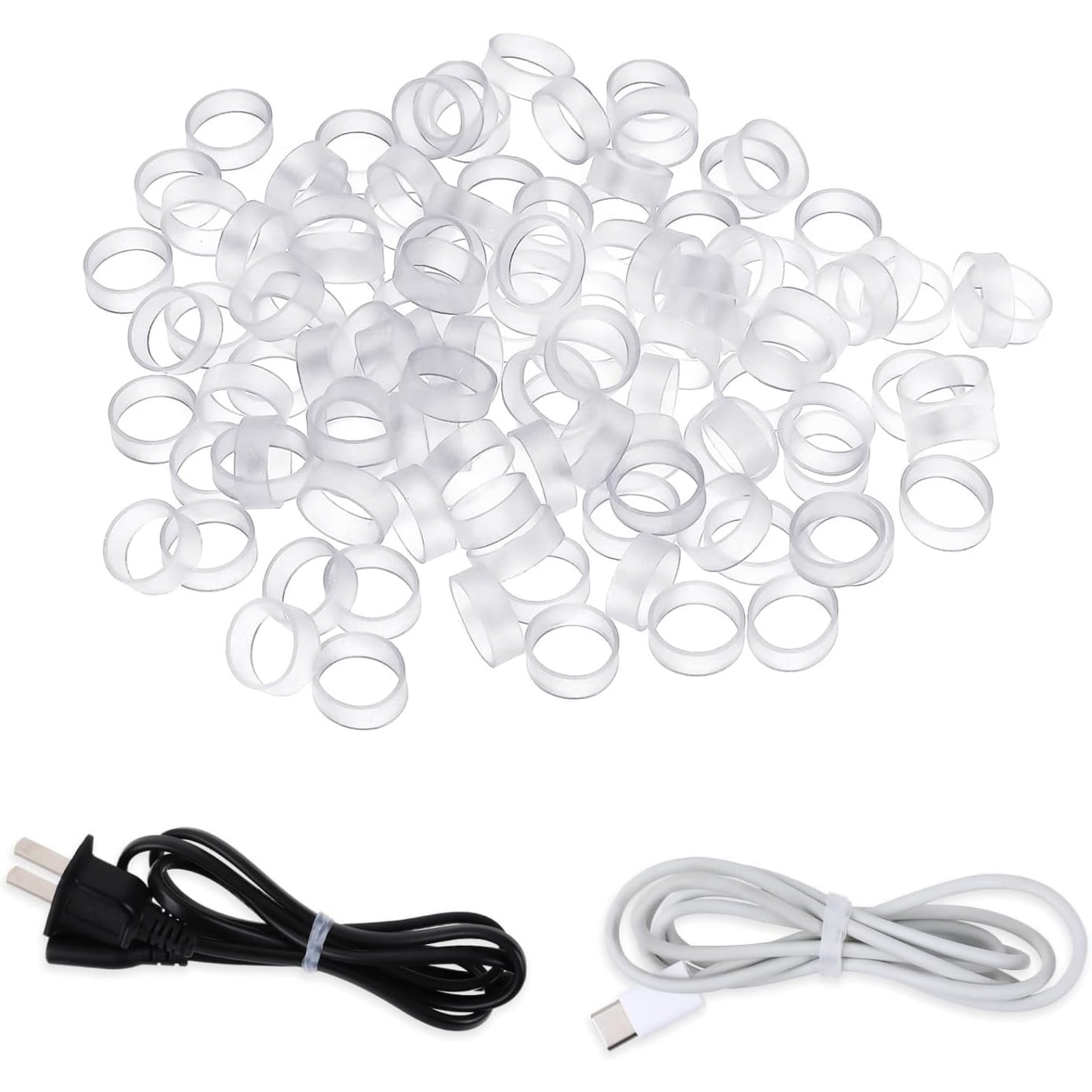 Small Elastic Silicone Bands,QZS Portable Data Lines Silicone Cord Ties ...