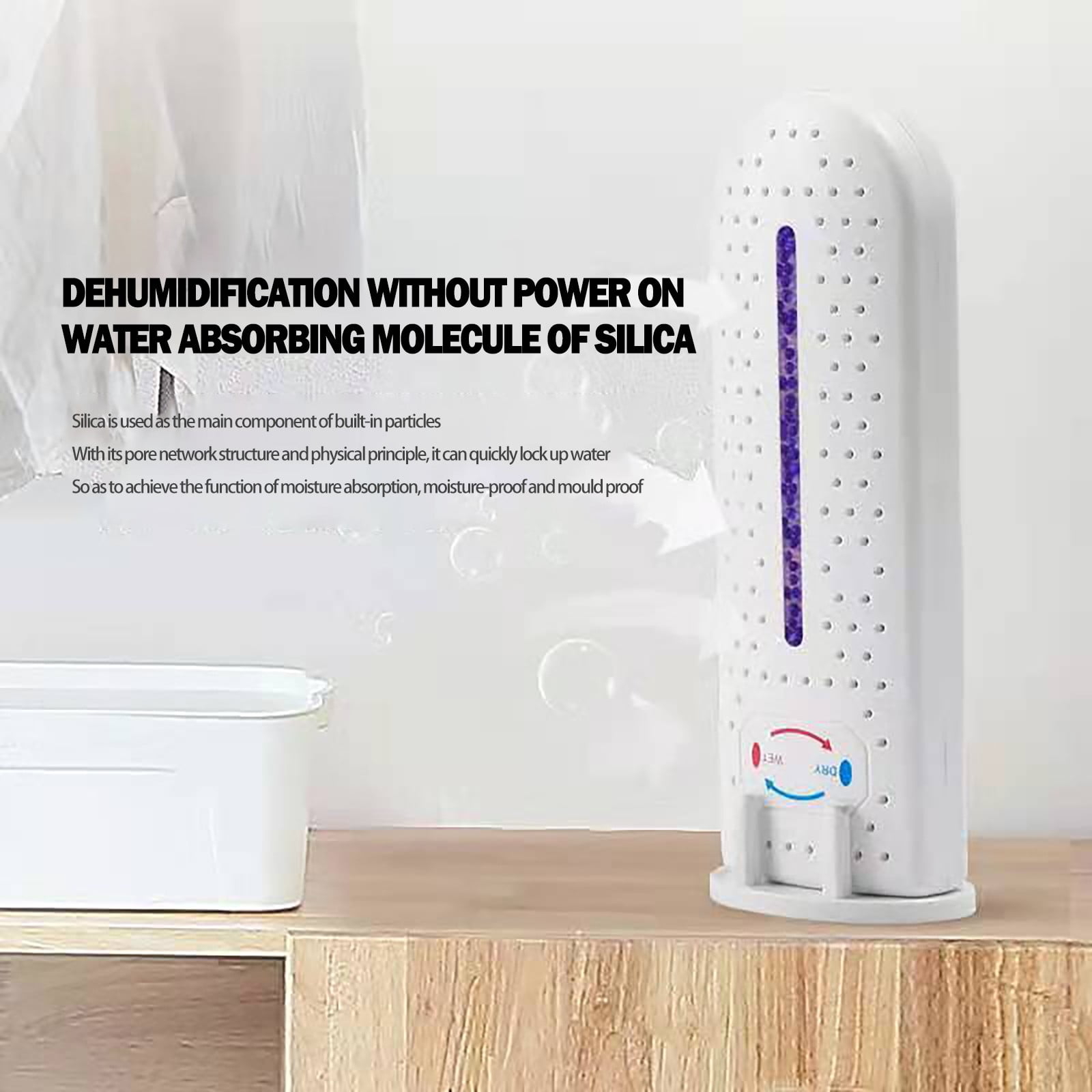 Compact Electric Dehumidifier, Silent Mini Model for High Humidity in Home, Bathroom, Bedroom ...