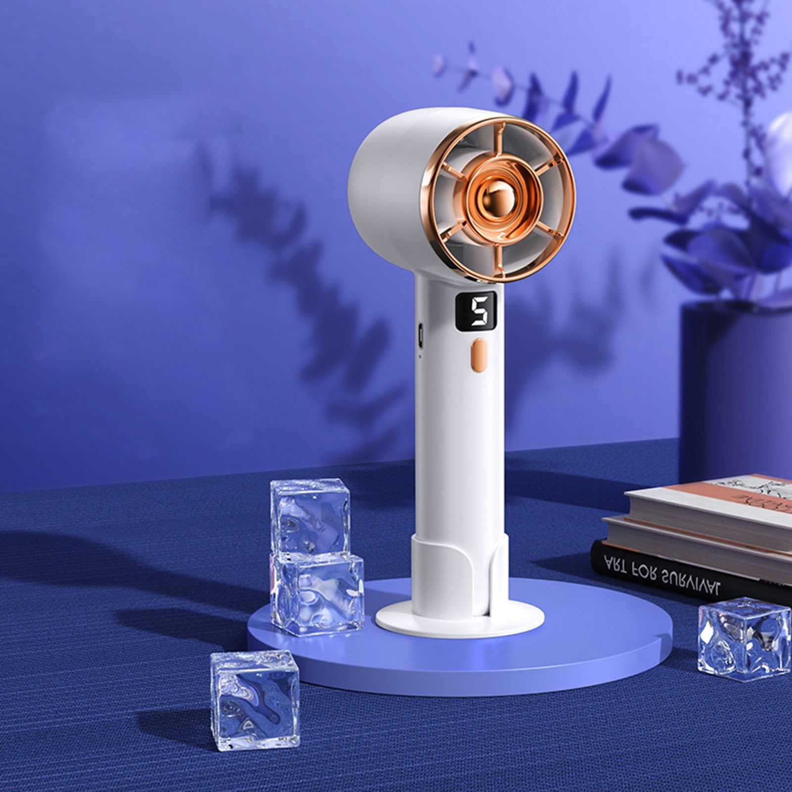 Small Electric Fan Mini Portable Handheld Small Fan USB Charging Ultra