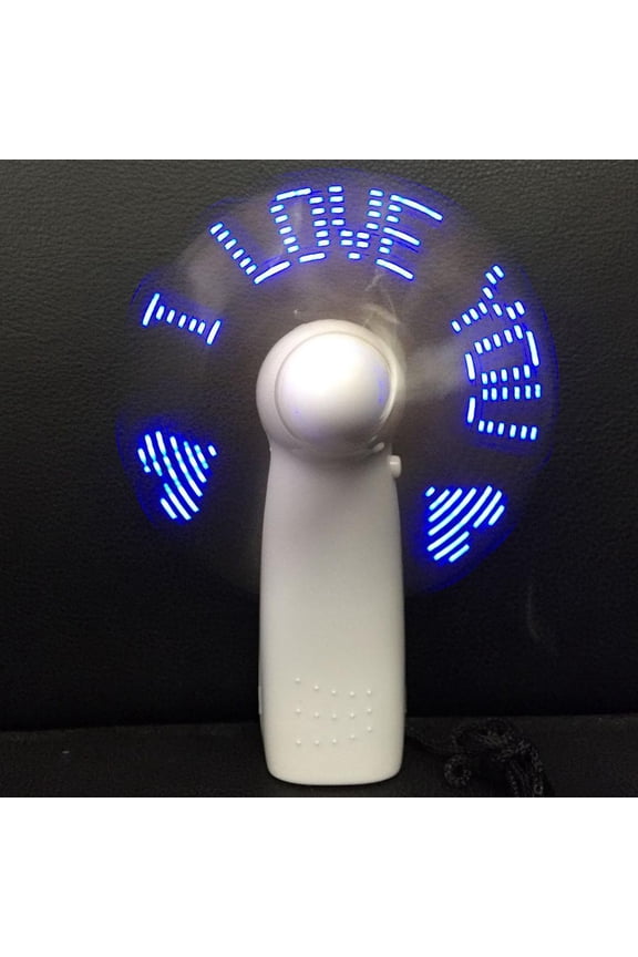 Small Electric Fan With Flashing Words Mini Portable Toy Handheld Cooling Student Light K4E1 Fa Support Led Battery Rechargeable