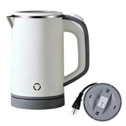 0.8L Small Portable Travel Electric Kettle,Stainless Steel Double Layer Hidden Cord Storage Auto Shut Off Camping Boiler