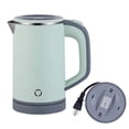 thumbnail image 1 of 0.8L Small Portable Travel Electric Kettle,Stainless Steel Double Layer Hidden Cord Storage Auto Shut Off Camping Boiler, 1 of 14