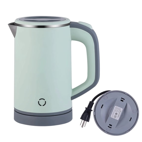 0.8L Small Portable Travel Electric Kettle,Stainless Steel Double Layer Hidden Cord Storage Auto Shut Off Camping Boiler