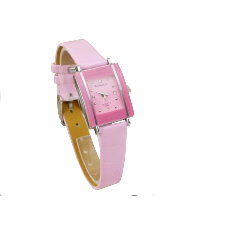 Small Elegant Woman Modern Dress Rectangle Dial Pink Band  display picture 2