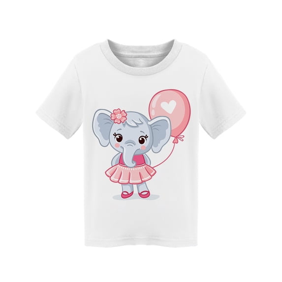 Small Elephant With Pink Dress T-Shirt Toddler -Image by Shutterstock, 3 Toddler
