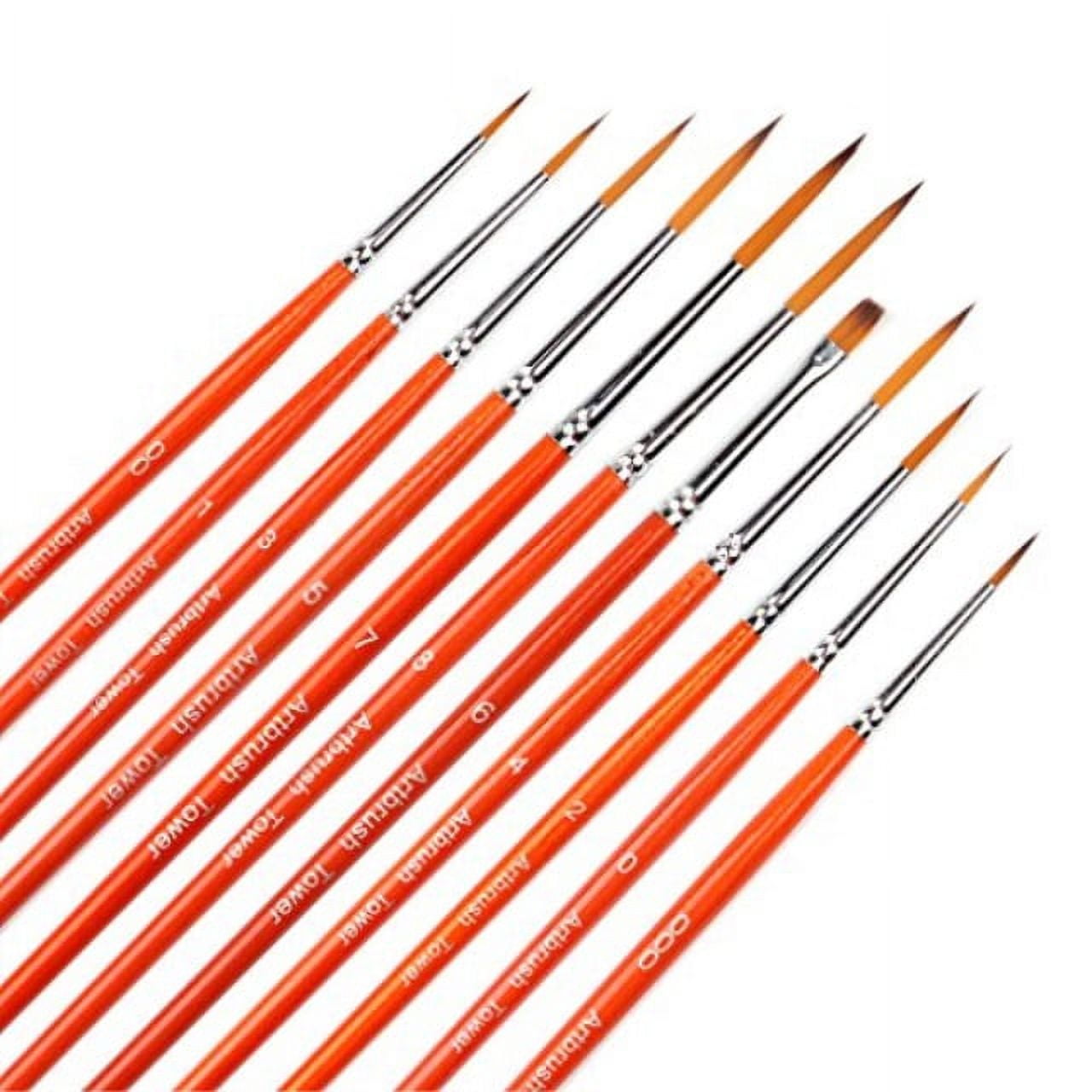 Small Enamel Paint Brushes Set 11 Pieces Detail Painting Kit for