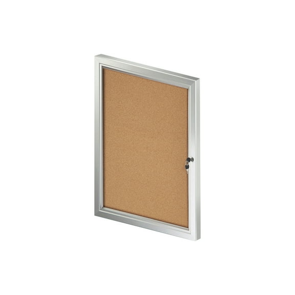 Small Enclosed Cork Bulletin Board w/ Lock & Key
