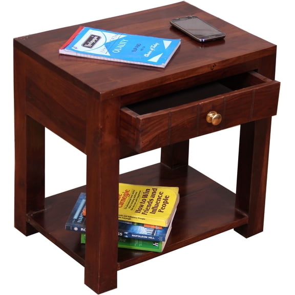 Small End Table with One drawer in Rosewood