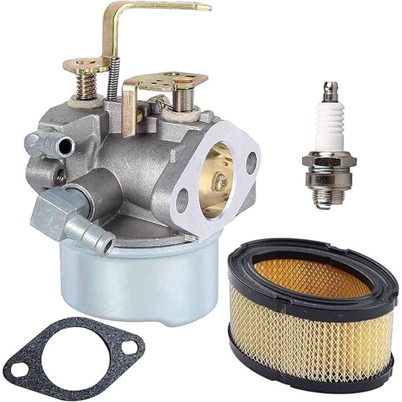 Small Engine Carburetor Kit compatible with Tecumseh HM80 HM90 HM100 810HP Engines, Includes Air Filter & Spark Plug for Snow Blower & Generator