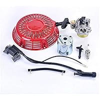 Small Engine Carburetor Tune Up Kit with Ignition Coil & Recoil Starter, Compatible with Honda GX340 GX390 11HP 13HP Generator Engines, Smooth Power for Home Backup Use