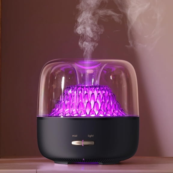 Small Essential Oil Diffuser for Home, Stylish Volcano Mountain View & Colorful Lighting, Aromatherapy Aroma Diffusers, Small Size for Personal Office Desk Bedroom Bathroom