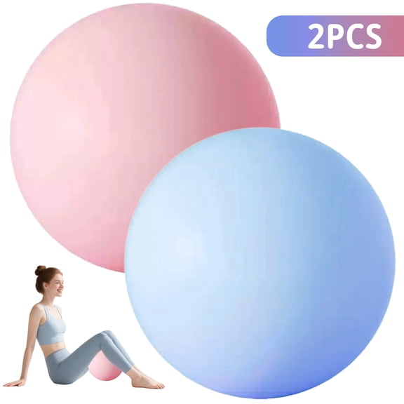 Small Exercise Ball 2 Pack 8-10 Inch Mini Yoga Ball Anti-Burst Pilates Barre Fitness Ball