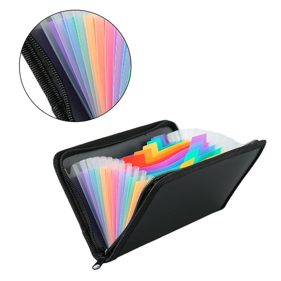 Small Expandable File Folder Accordion Folder 13 Pocket Receipt Coupon Organiser for Receipts, Coupons and Tickets