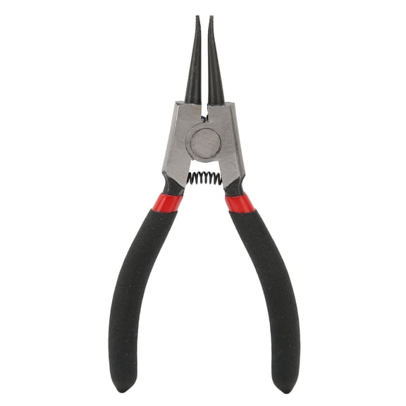 Small External Straight Circlip Pliers for Snap Rings, Carbon Steel, Heat Treated for Strength, Easy to Use, Snap Ring Installer & Remover, 1 Piece rubber steel