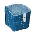 thumbnail image 1 of Small Fabric Storage Box with Lid, Stackable Cotton Linen Closet Organizer Bin, Multi-purpose Desktop Basket for Snacks, Toys & Seasonal Items, 1 of 5