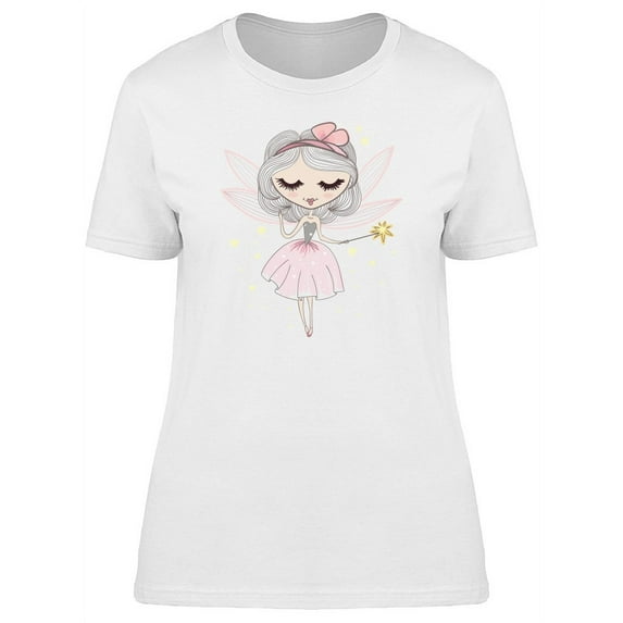 Small Fairy With Star Wand T-Shirt Women -Image by Shutterstock, Female XX-Large