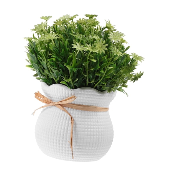 Small Fake Bonsai Simulation Greenery, Ongmies Small Bonsai Artificial Plant – Faux Greenery for Desk & Outdoor Home Decoration, 1 Pot of Artificial Daisy Flowers