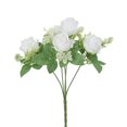 thumbnail image 1 of Small Fake Flowers Silk Rose Bouquet with Dahlia & Hydrangea, 30cm Height for Home, Wedding & Garden Decoration, 1 of 6