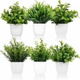 thumbnail image 1 of Small Fake Plant Flowerpot Artificial Plastic Eucalyptus Plant Wheat Grass Shrub Plant Indoor Desk Coffee Table Bathroom Bedroom Home Decoration (6), 1 of 7