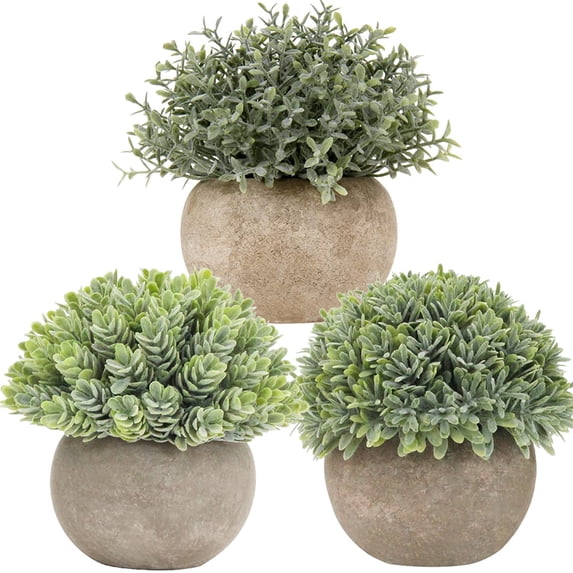 Small Fake Plants Faux Potted Plant Mini Artificial Plants for for Home Table Office Room Desk Bathroom Shelf Kitchen Farmhouse Mantel Decoration