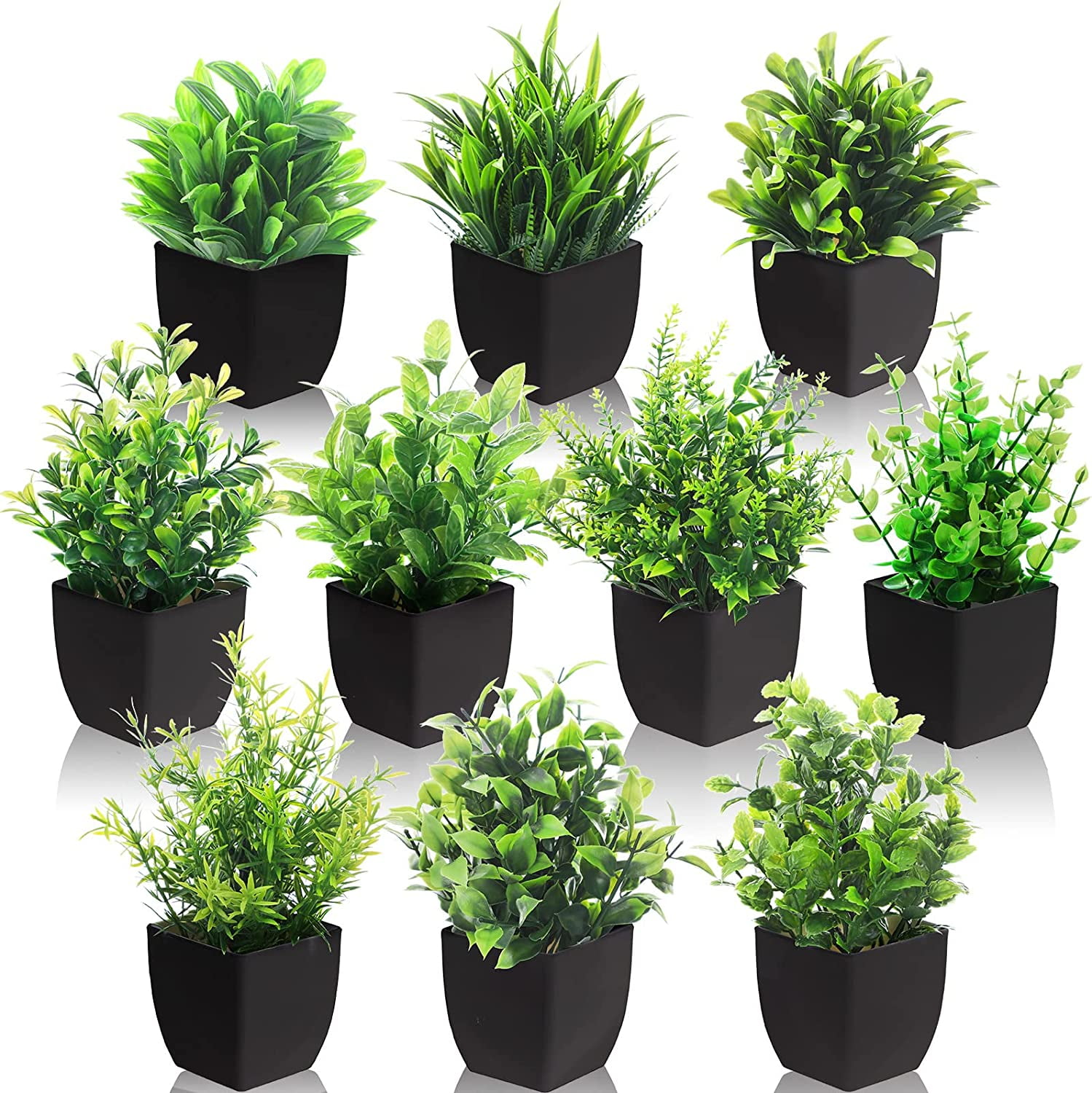 Small Fake Plants Mini Artificial Potted Plants Indoor Plastic ...