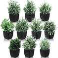 thumbnail image 1 of Small Fake Plants Mini Artificial Potted Plants Indoor Plastic Artificial Plants Aesthetic Eucalyptus Greenery Decor for Office Shelves Living Room Bathroom Bedroom (Fresh Style, 10 Packs), 1 of 5