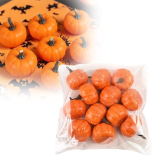 Small Pumpkins Set of 12 - Orange Fall Decor for Vase Fillers, DIY Crafts & Holiday Displays - Thanksgiving & Halloween Table Decorations