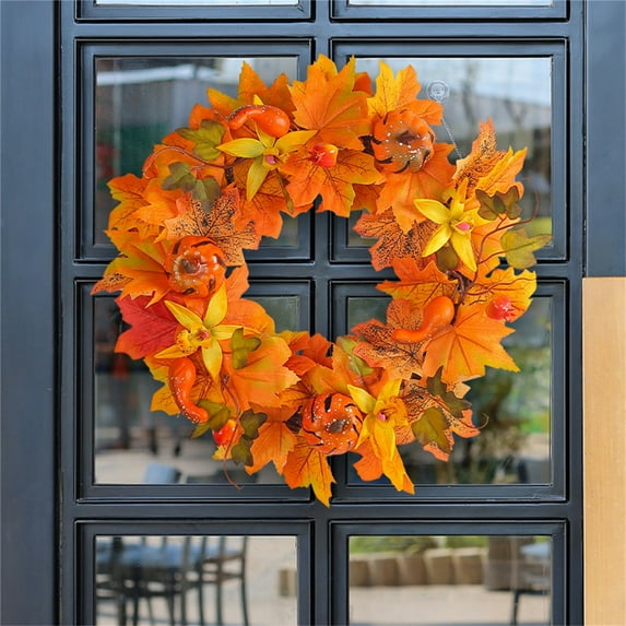 Wreath Hanger For Door Fall Door Decor Wreaths For Front Door Fall Outdoor Decor Maple Leaf Pumpkin Garland Summer Wreaths For Front Door Fall Garland Fall Home Decor