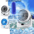 thumbnail image 1 of Small Fan Desktop Fan Desk Fan, Ultra-Quiet, 9-Inch Fan,Long Battery Life, Usb-C Rechargeable, Small Desk Fan For Bedroom, Dorm, Office,Travel Car, 1 of 9