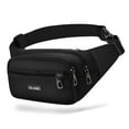 thumbnail image 1 of Small Fanny Pack for Men Women Crossbody Waist Pack with 4 Zipper Pockets Adjustable Hip Pack Bag for Travel,Walking,Running,Hiking,Cycling, Black, 36402, 1 of 6