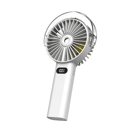 Small Fans Home Appliances Handheld Misting Fan Portable, 4000mAh Rechargeable Battery Powered, Small Personal Misting Fan with Water Spray Cool, 4 Speed Wind, LED Display, Hand Held