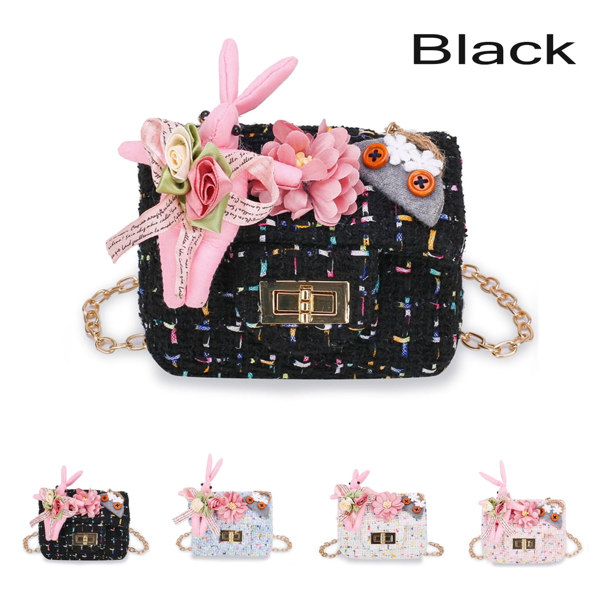Chamomile Flowers Purse, White Black Floral Pattern Cute Small Shoulder Zip  Bag High Grade Pu Leather Women Designer Handbag - Yahoo Shopping