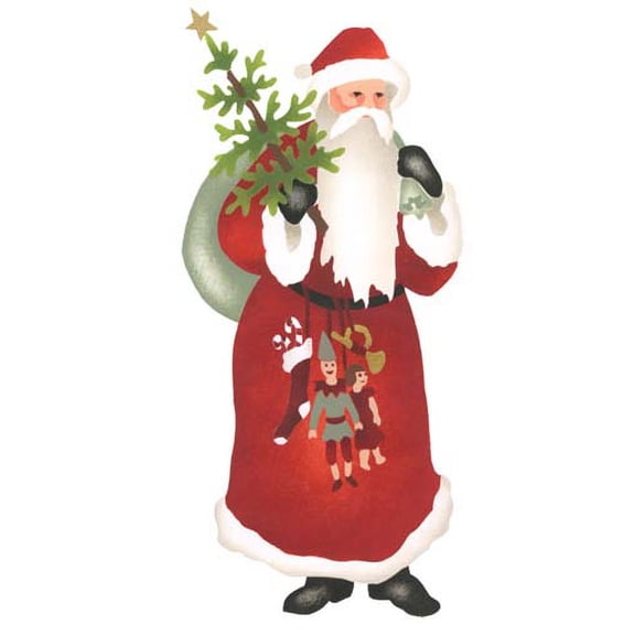 Small Father Christmas Wall Stencil SKU #3376B by Designer Stencils