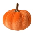 thumbnail image 1 of Small Faux Harvest Velvet Pumpkins, Fabric Pumpkin Decor 1 Pc Artificial Velvet Fall Thanksgiving Table Centerpiece Decor, 2.16 inch, 1 of 4