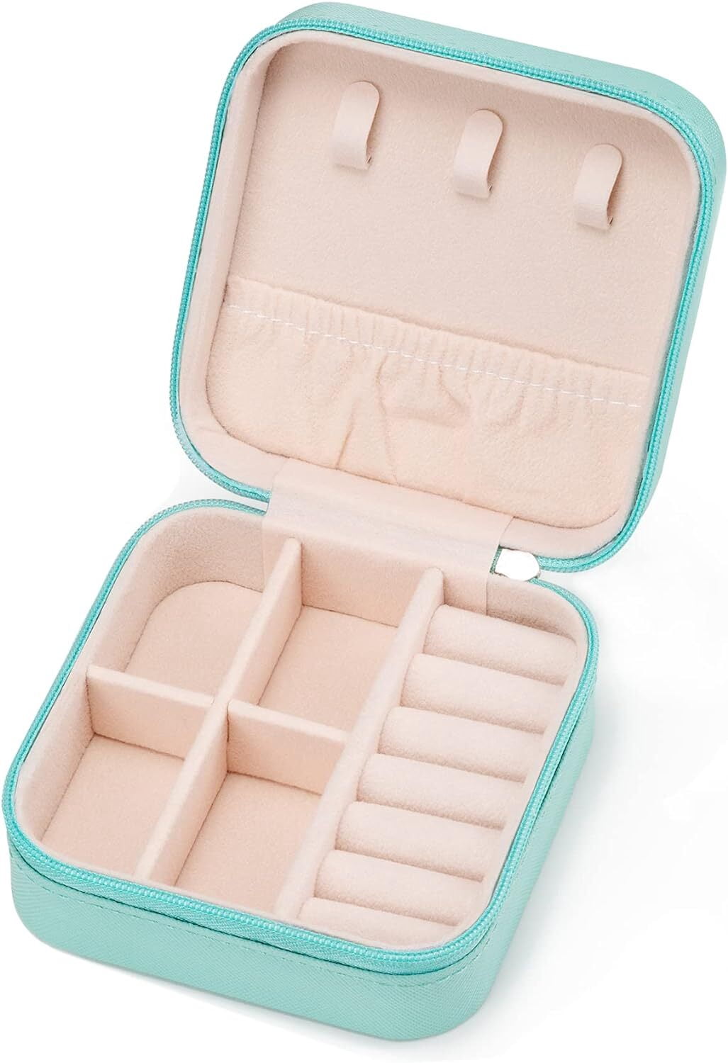 Bestbling Bling Crystal Leather Jewelry Box - Portable Travel Case For Rings, Earrings, Necklaces (Silver) - View #4