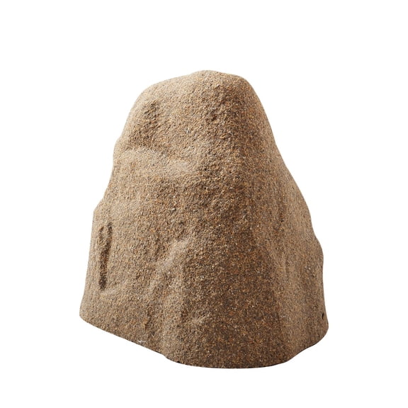 Small Faux Rock Well Pump Cover, Lightweight Weather-Resistant Artificial Boulder with Realistic Texture, Sandy Brown