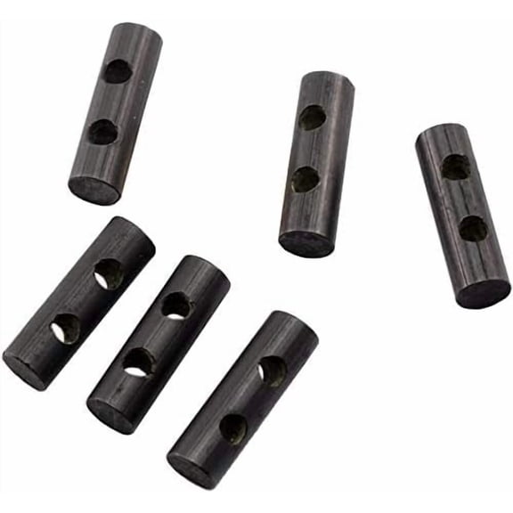 Small Ferro Rod Survival Drilled Flint Fire Starter with Toggle Hole for Paracord Bracelet Necklace 1 Inch Pack of 6