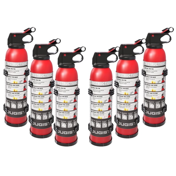 Small Fire Extinguisher for Home & Car (6Pack, 1.32lb Each) Portable Dry Chemical Fire Extinguishing Spray | For Kitchen Grease, Electrical, Vehicle & Garage Fires, Easy to Use