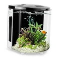 Small Fish Tank 1.2 Gallon Aquarium Starter Kit for Home, Office, Room