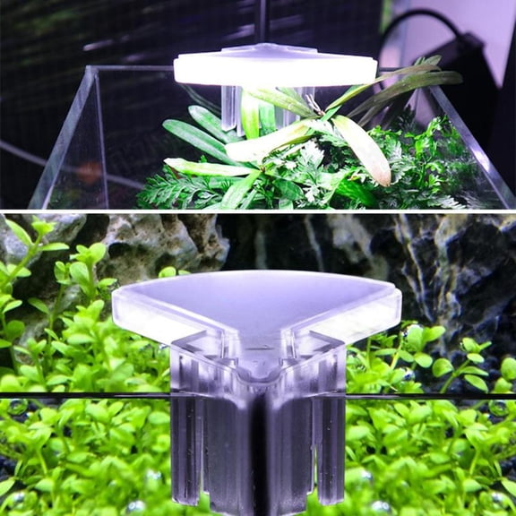 Small Fish Tank Light, 5W Clip-On LED for Betta, Shrimp, or Nano Aquarium, Energy Efficient 5730 LEDs, White Acrylic Design