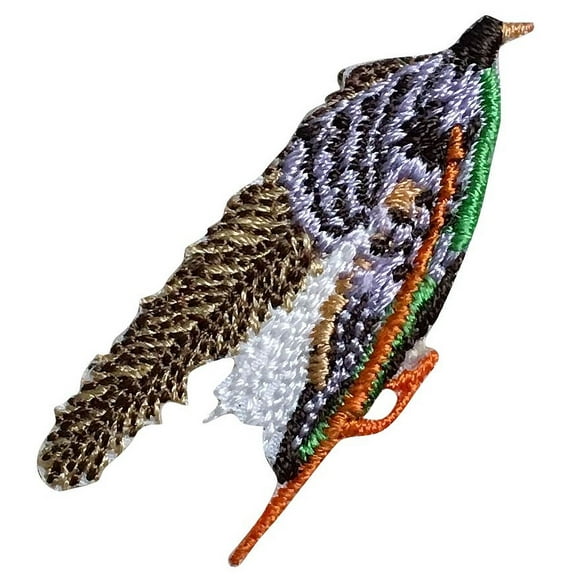 Small Fishing Fly - Purple/Brown - Lure/Hook - Iron on Embroidered Applique Patch