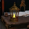 thumbnail image 1 of Small Flameless Electronic Candle with Flickering Effect, Compact Battery Operated Oil Lamp Night Light for Christmas Decor, Holiday Table Centerpiece and Safe Bedroom Ambiance, 1 of 7