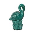 thumbnail image 1 of BENZARA BRU-337092 Elegant Ceramic Flamingo Figure on Stand in Turquoise (Small), 1 of 1