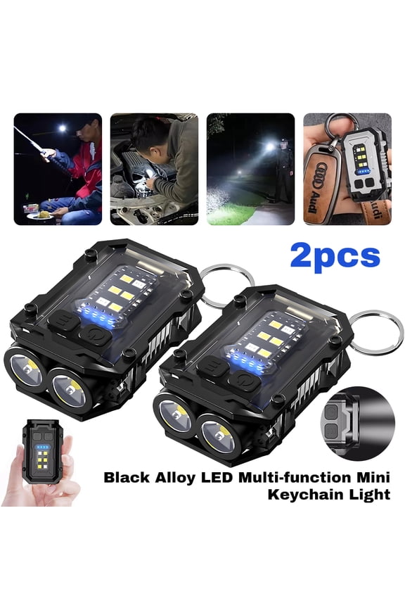 Small Flashlights,DFITO 800Lumens Bright Rechargeable COB Keychain Flashlight Portable Magnetic Pocket Light