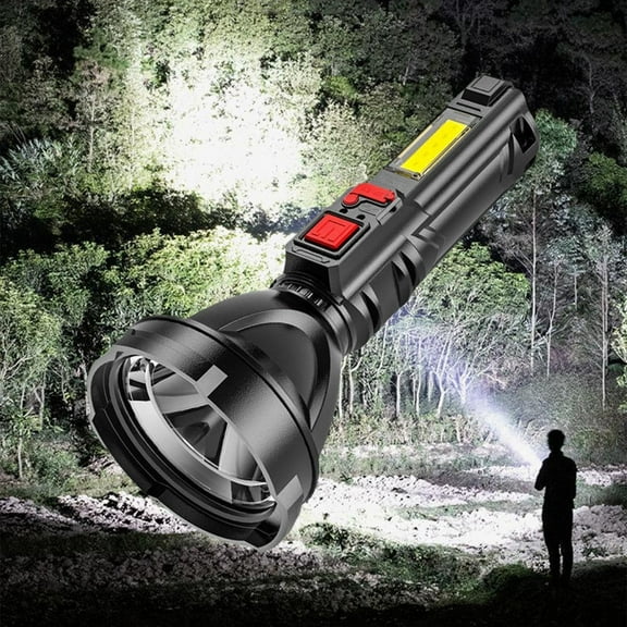 Small Flashlights Powerful,Small Led Handheld Flashlights, Waterproof Super Bright Rechargeable Spotlight , 4 Modes Long Lasting Flashlights Powerful Searchlight, Home, Outdoor Camping Lighting