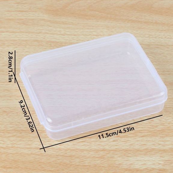Small Flat Cover Container Experiment Teaching Equipment Storage Box (Clear, 11.5*2.7*9.2cm)