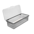 thumbnail image 1 of Small Flatware Organizer with Lid, Countertop Plastic Cutlery Tray, Compact Storage Holder for Cutlery, Makeup Brushes(Gray), 1 of 6
