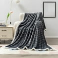 thumbnail image 1 of Small Fleece Throw Blanket, Soft Warm Fluffy Striped Blanket for Couch and Bed, Lightweight Decorative Cozy Blanket for Home Office Travel and Gift Giving, 1 of 6